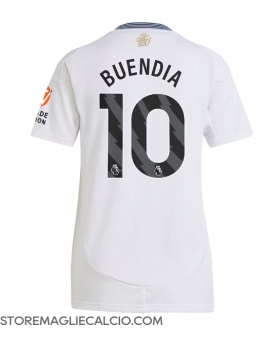 Aston Villa Emiliano Buendia #10 Maglia Gara Trasferta Repliche 2024-25 Donna Maniche Corte